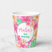 Luau 3. Geburtstag Pappbecher (Vorderseite)