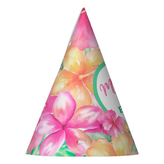 Luau 3. Geburtstag Partyhütchen (Links)