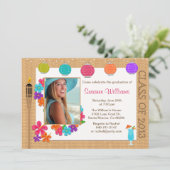 Luau Abschluss Invitation Class of 2013 Einladung (Stehend Vorderseite)