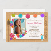 Luau Abschluss Invitation Class of 2013 Einladung (Vorne/Hinten)