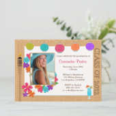 Luau Abschluss SCROLL DOWN 2013 Einladung (Stehend Vorderseite)