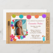 Luau Abschluss SCROLL DOWN 2013 Einladung (Vorne/Hinten)