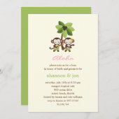 Luau Affen Engagement Party oder Dusche Einladung (Vorne/Hinten)