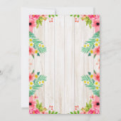 Luau Aloha GRILLEN Tropical Bachelorette Einladung (Rückseite)