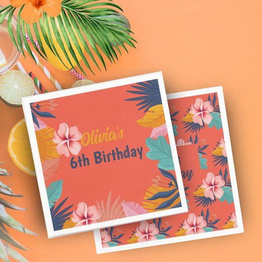 Luau aloha Sommer tropischen Geburtstag Serviette