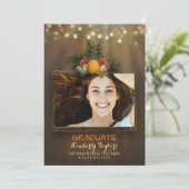 Luau Ananas-Foto-Abschluss-Party-Mitteilung Einladung (Stehend Vorderseite)