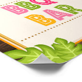 Luau BBQ-Bar-Schild Poster (Ecke)
