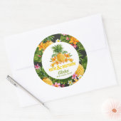 Luau Beach Tropical Floral Sticker Label (Umschlag)