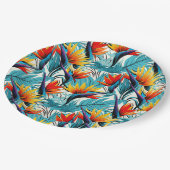 Luau Bird of Paradise Pappteller (Schrägansicht)
