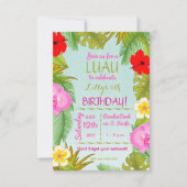 Luau Birthday Celebration Party Einladung (Vorderseite)