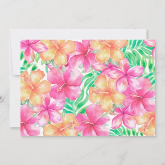 Luau Birthday Einladung (Rückseite)