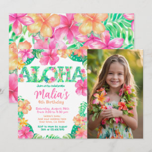 Luau Birthday Einladung