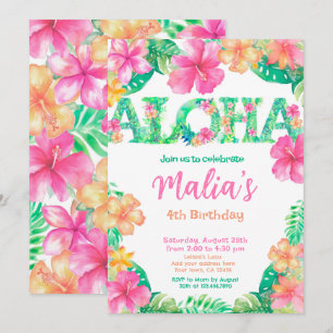 Luau Birthday Einladung