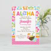 Luau Birthday Einladung (Stehend Vorderseite)
