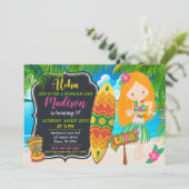 Luau Birthday Einladung Aloha Invites (Stehend Vorderseite)