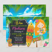 Luau Birthday Einladung Aloha Invites (Vorne/Hinten)