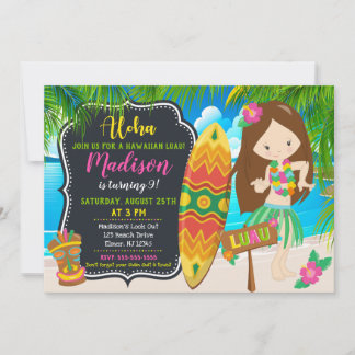 Luau Birthday Einladung Aloha Invites