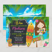 Luau Birthday Einladung Aloha Invites (Vorne/Hinten)