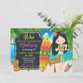 Luau Birthday Einladung Aloha Invites (Stehend Vorderseite)