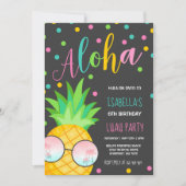 Luau Birthday Einladung Ananas Hawaiian Luau (Vorderseite)