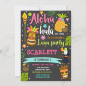 Luau Birthday Einladung Hawaiian Luau Party (Vorderseite)