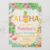 Luau Birthday Einladung Hawaiian Tropical Party (Vorne/Hinten)