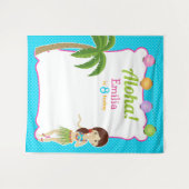 Luau Birthday Party Hawaiian Foto Hintergrund Wandteppich (Vorderseite (Horizontal))