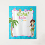 Luau Birthday Party Hawaiian Foto Hintergrund Wandteppich (Vorderseite)