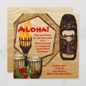 Luau Birthday Party Hawaiian Luau Party Einladung (Vorne/Hinten)