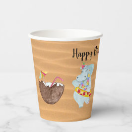 Luau Birthday Party Personalisiert Cups Pappbecher