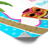 Luau Birthday Party Welcome Sign Poster (Ecke)