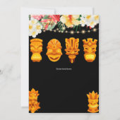 Luau Birthday, Tiki Mask Party, Aloha, Tropical Einladung (Rückseite)