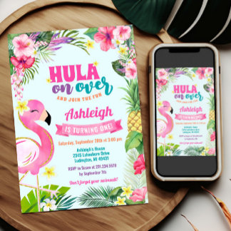Luau Birthday Tropical Summer Einladung
