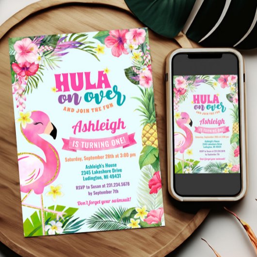 Luau Birthday Tropical Summer Einladung