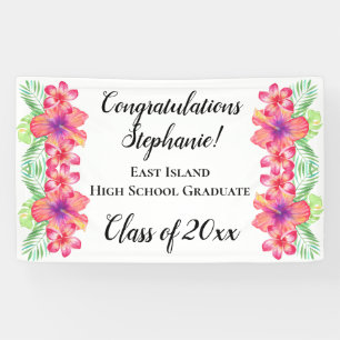 Luau Blumen-personalisiertes Banner