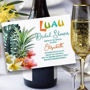 Luau Brautparty Ananas Plumeria Einladung