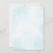 Luau Brautparty, hawaii Babydusche, tropisch Einladung (Rückseite)