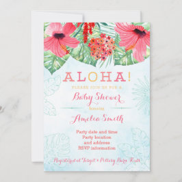 Luau Brautparty, hawaii Babydusche, tropisch Einladung