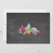 Luau Brautparty Itinerary Bachelorette Einladung (Rückseite)