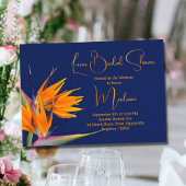 Luau Brautparty Orange Bird of Paradise Design Einladung