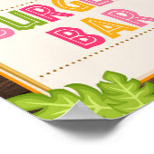 Luau Burger Bar Sign Poster (Ecke)