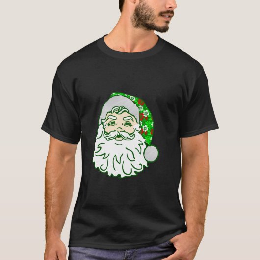 Luau Christmas Hawaiian Santa Claus Hawaii Xmas Ju T-Shirt (Vorderseite)