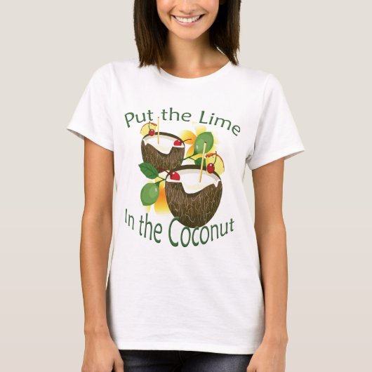 Luau Coconut Drink Limones Party Funny Ladys T - S T-Shirt (Vorderseite)