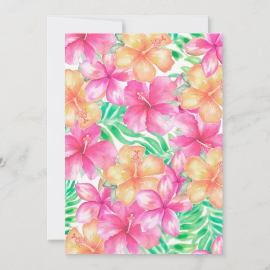 Luau Danke, Card Einladung (Rückseite)