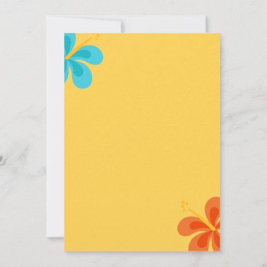 Luau-Dusche oder Engagement-Partei Einladung (Rückseite)