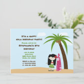 Luau Einladung (Stehend Vorderseite)