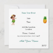 Luau Einladung (Rückseite)