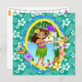 Luau Einladung / Beach Wedding Party (Vorne/Hinten)
