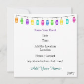 Luau Einladung / Beach Wedding Party (Rückseite)