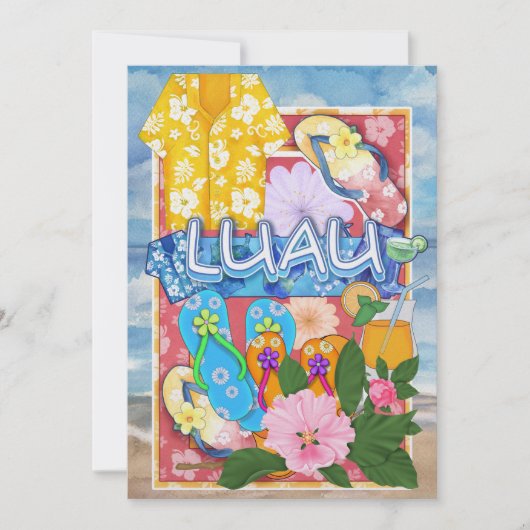 Luau-Einladung von SRF Einladung (Vorderseite)